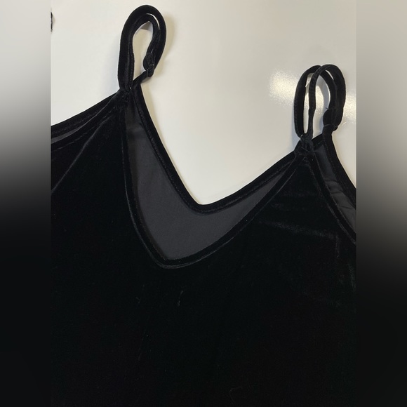 SEEK THE LABEL Black Little Dress Velvet Mini Dress - Picture 3 of 8
